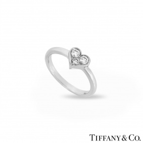 Tiffany & Co. Platinum Diamond Hearts Ring